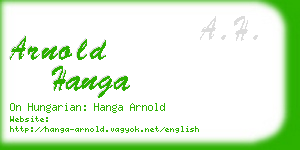 arnold hanga business card